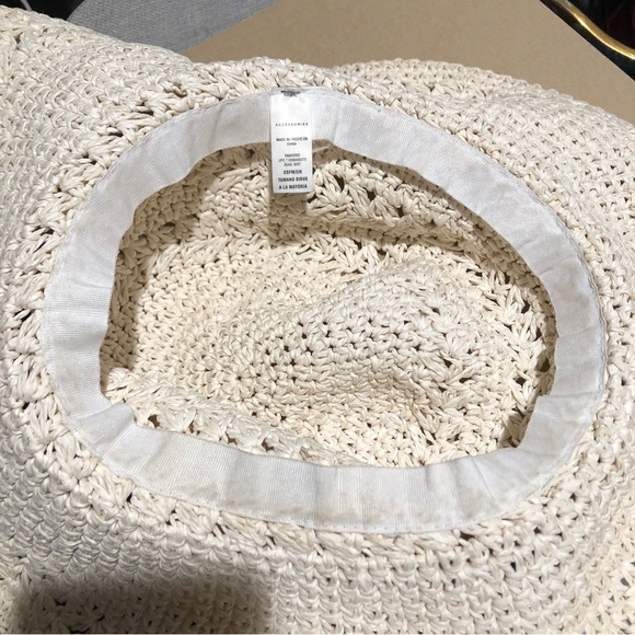 Sun Hat  woven light natural color plastic rim insert for structure at brim OS - Picture 5 of 5